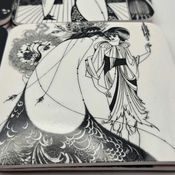 Aubrey Vincent Beardsley Art Prints on Coaster Pre-owned Total 12 - Picture 7 of 10